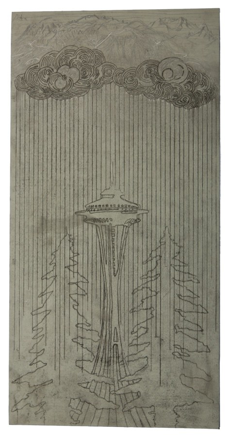 Carved block — Skull Study